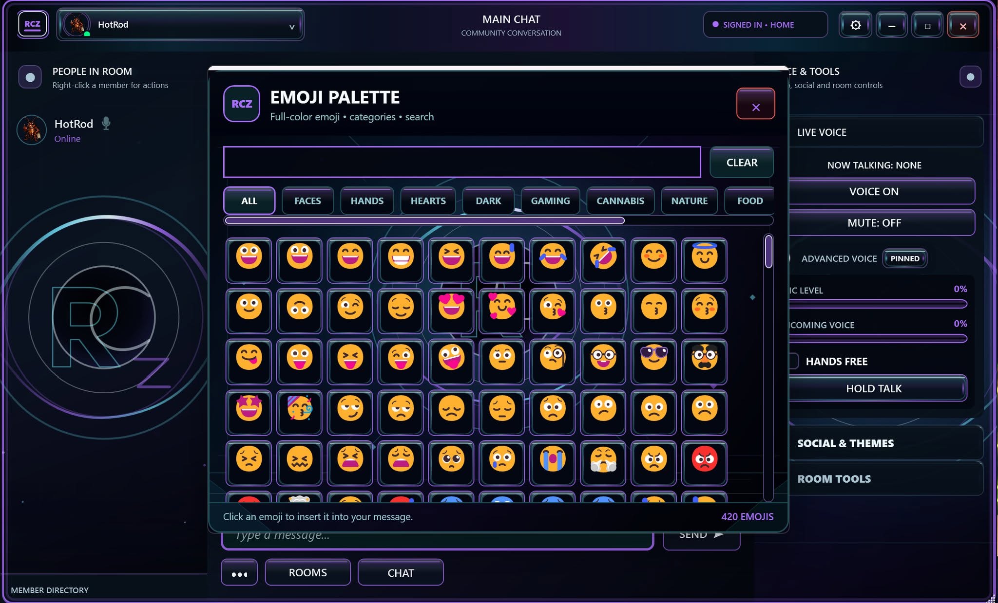 Reapers Chat Zone client screenshot 7