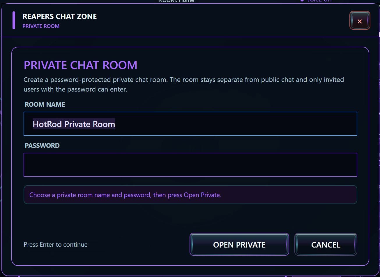 Reapers Chat Zone client screenshot 10