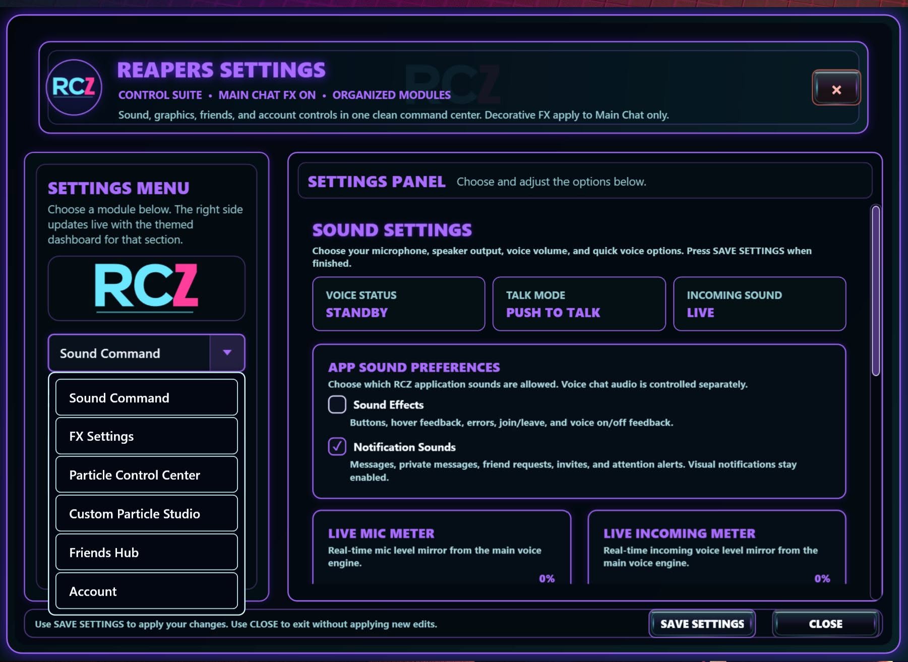 Reapers Chat Zone client screenshot 11