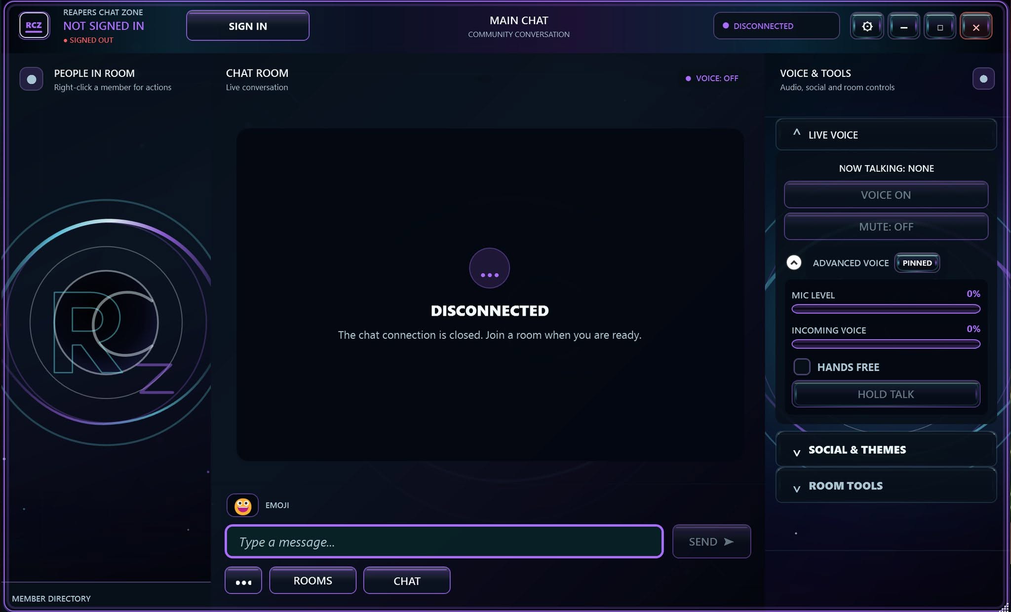 Reapers Chat Zone client screenshot 13